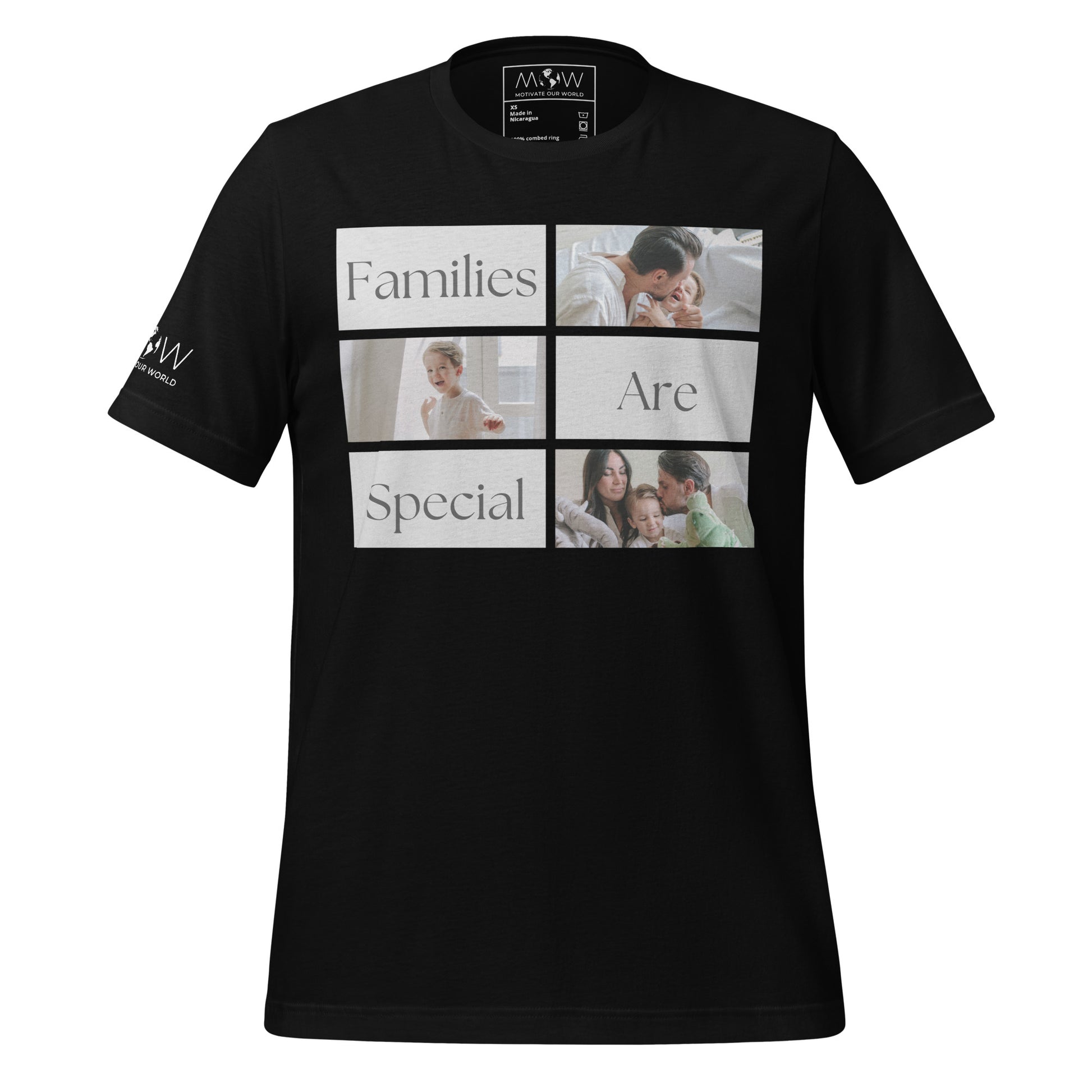 Families Are Special Black Motivational Men's T-Shirt