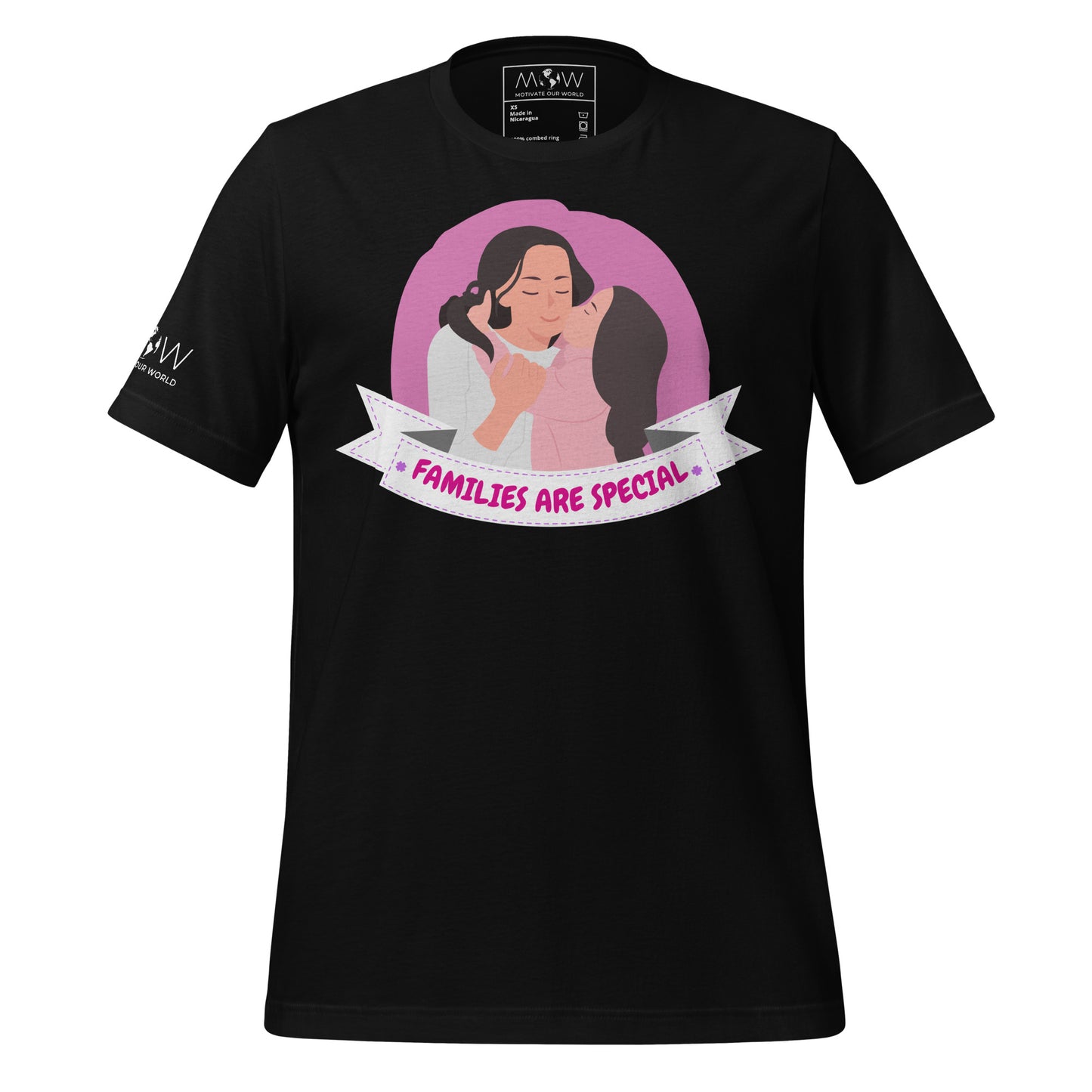 Families Are Special Mom & Daughter Black Motivational Men's T-Shirt