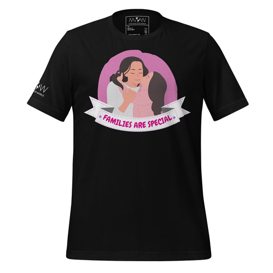Families Are Special Mom & Daughter Black Motivational Men's T-Shirt