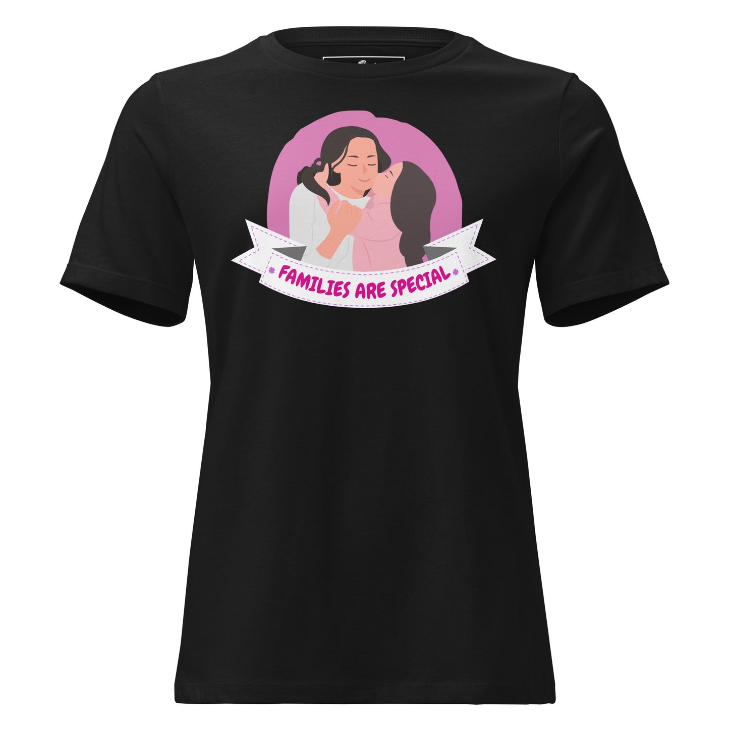 Families Are Special Mom & Daughter Black Motivational Women’s T-Shirt