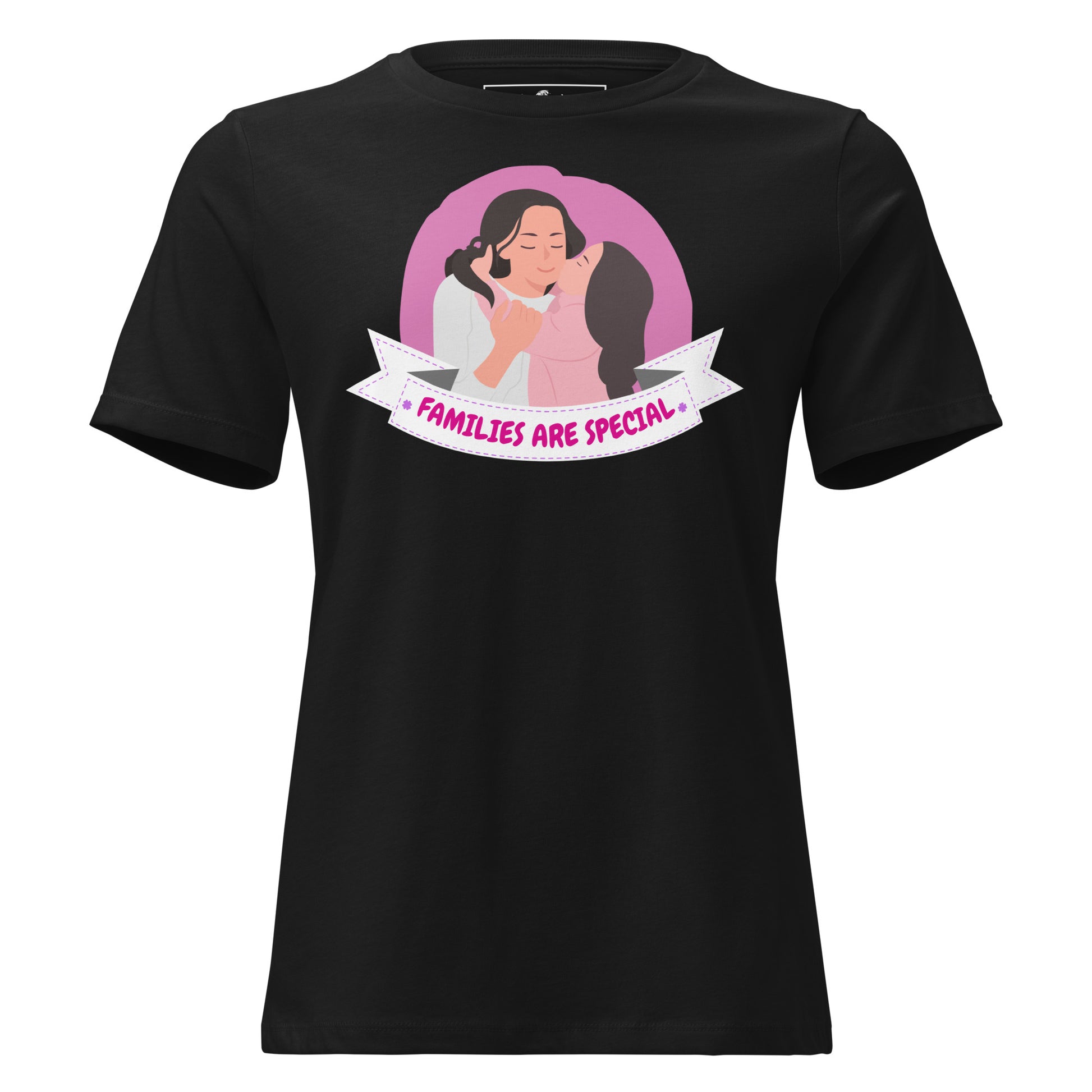 Families Are Special Mom & Daughter Black Motivational Women’s T-Shirt