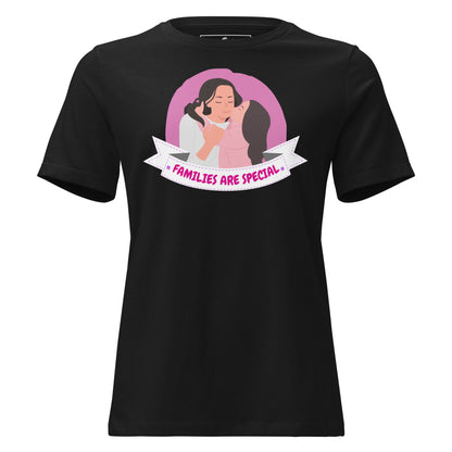 Families Are Special Mom & Daughter Black Motivational Women’s T-Shirt