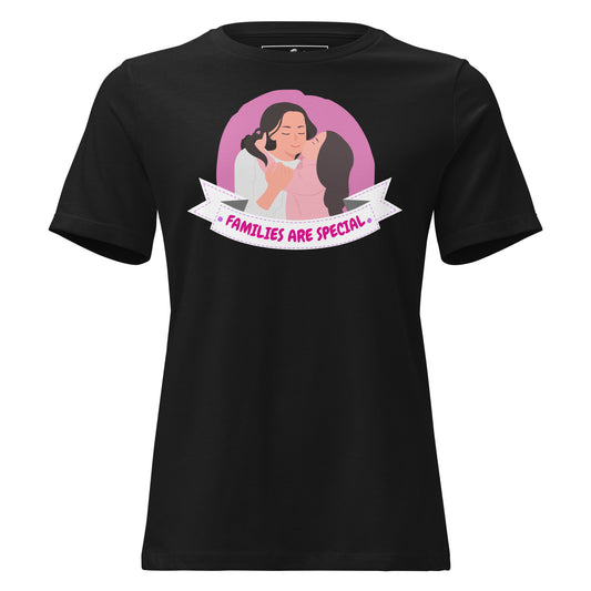 Families Are Special Mom & Daughter Black Motivational Women’s T-Shirt