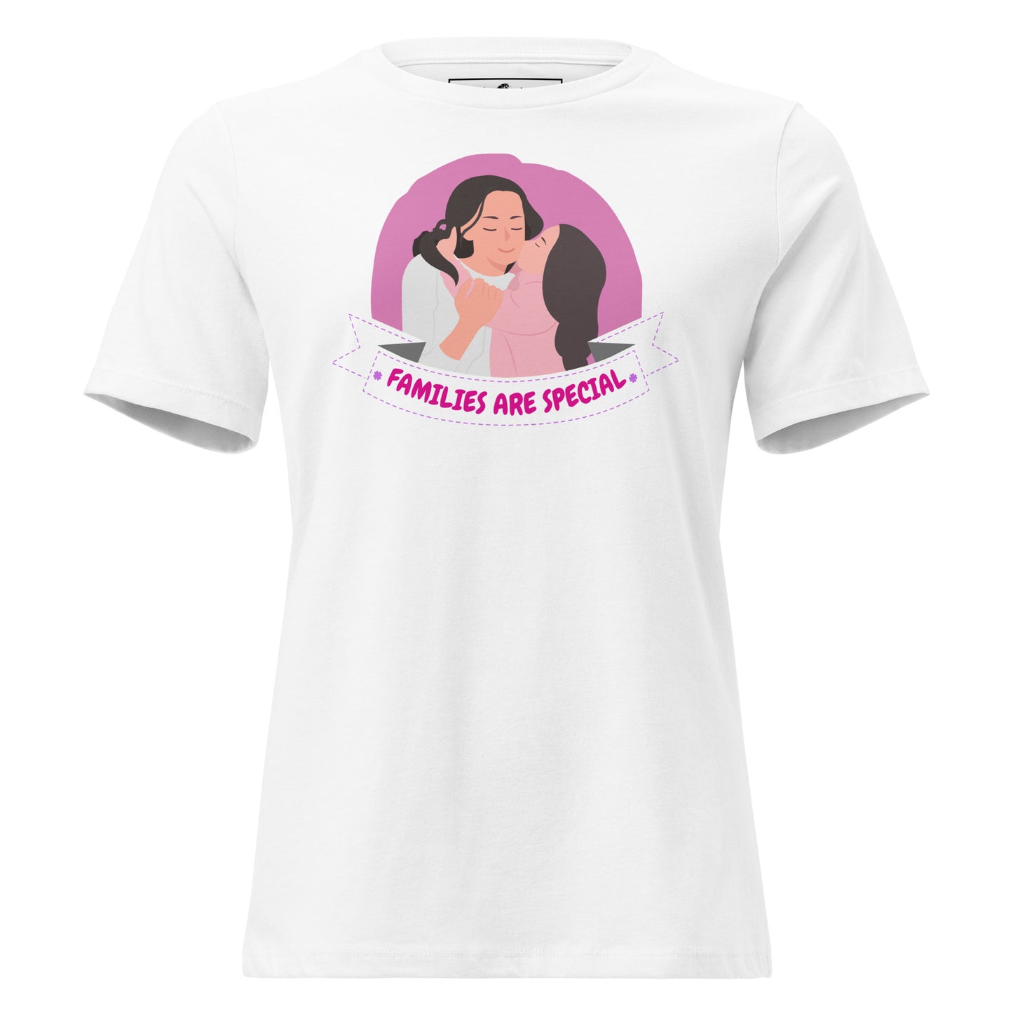 Families Are Special Mom & Daughter White Motivational Women’s T-Shirt