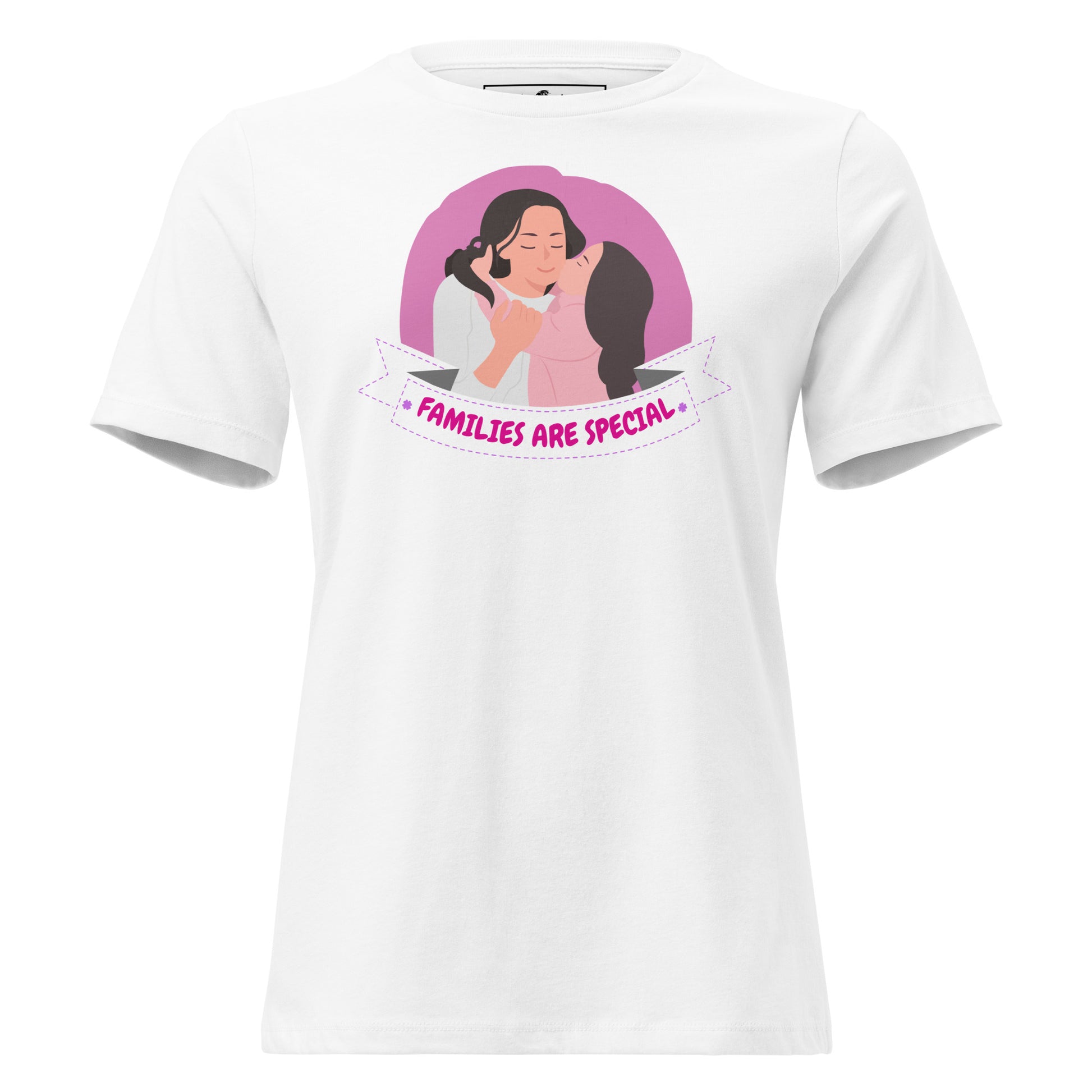 Families Are Special Mom & Daughter White Motivational Women’s T-Shirt