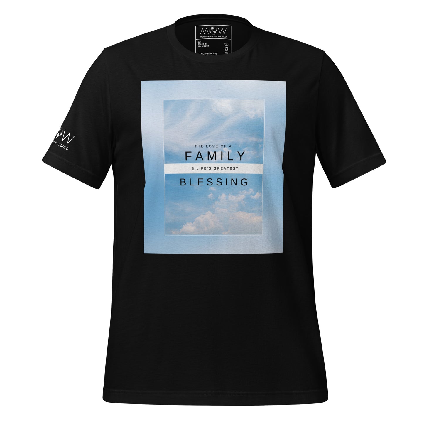 Family Is Life’s Greatest Blessing - Black Motivational Men's T-Shirt
