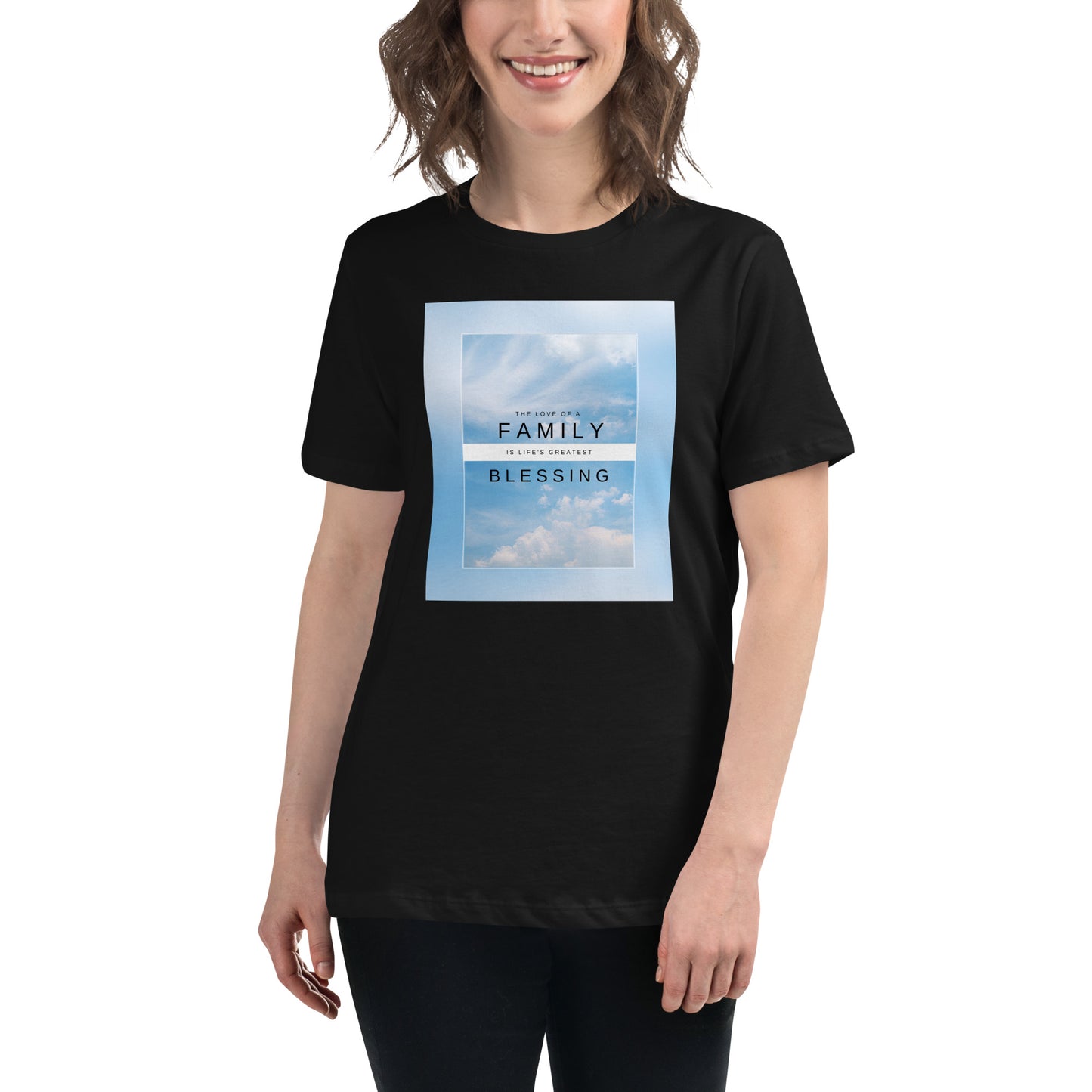 Family Is Life’s Greatest Blessing - Black Motivational Women’s T-ShirtLifestyle