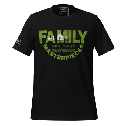 Family Is Nature's Masterpiece Black Motivational Men's T-Shirt