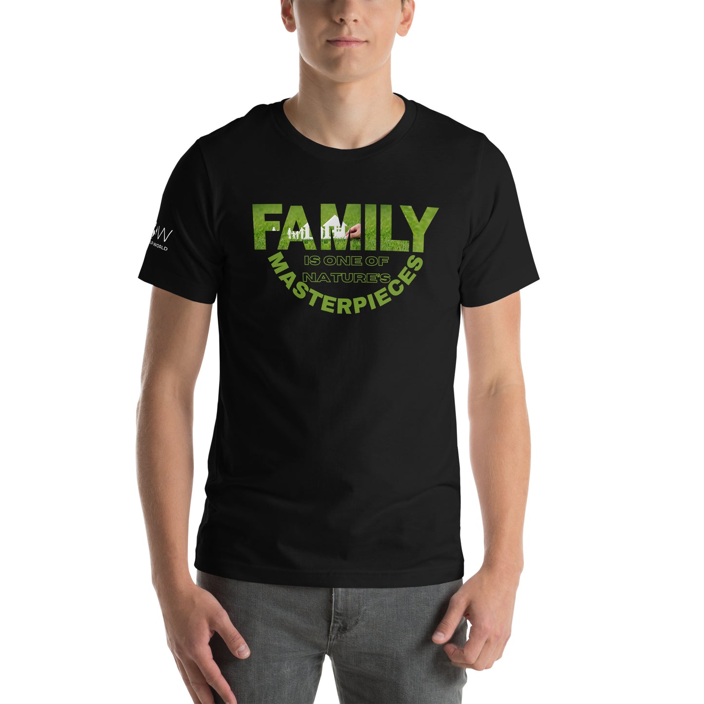 Family Is Nature's Masterpiece Black Motivational Men's T-Shirt