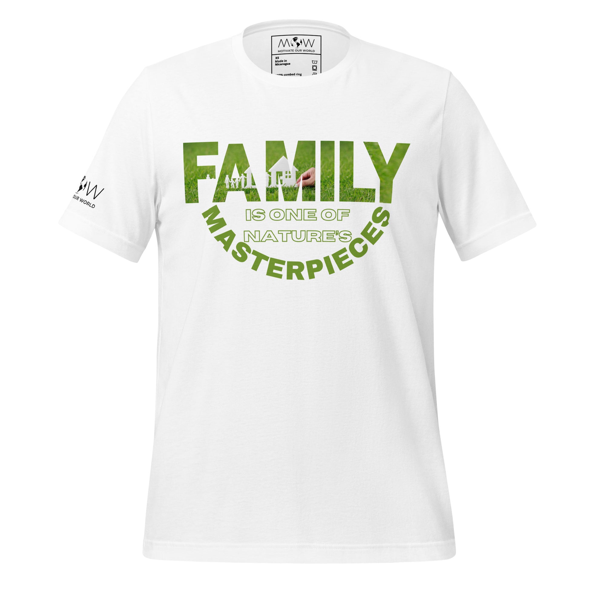 Family Is Nature's Masterpiece White Motivational Men's T-Shirt