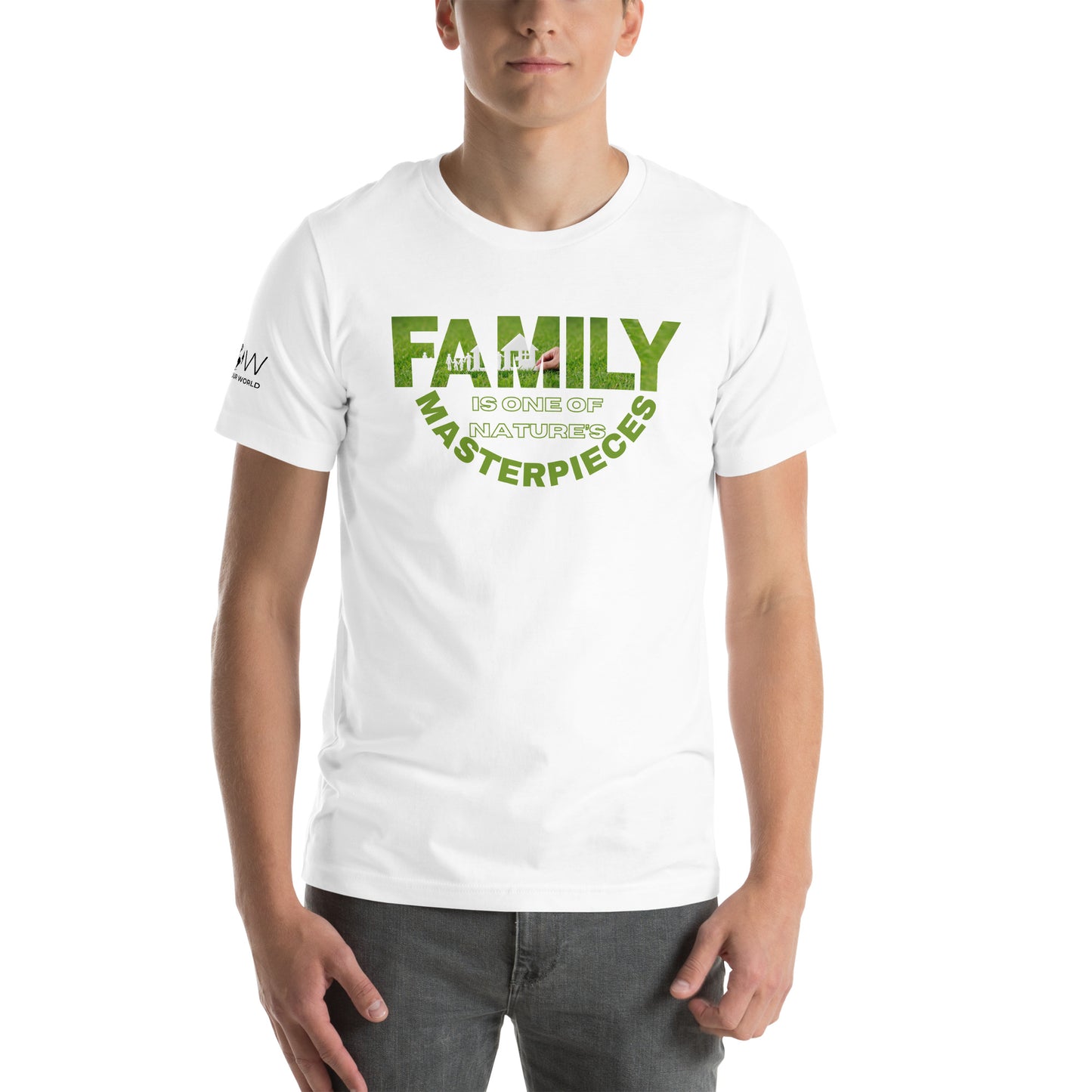 Family Is Nature's Masterpiece White Motivational Men's T-Shirt