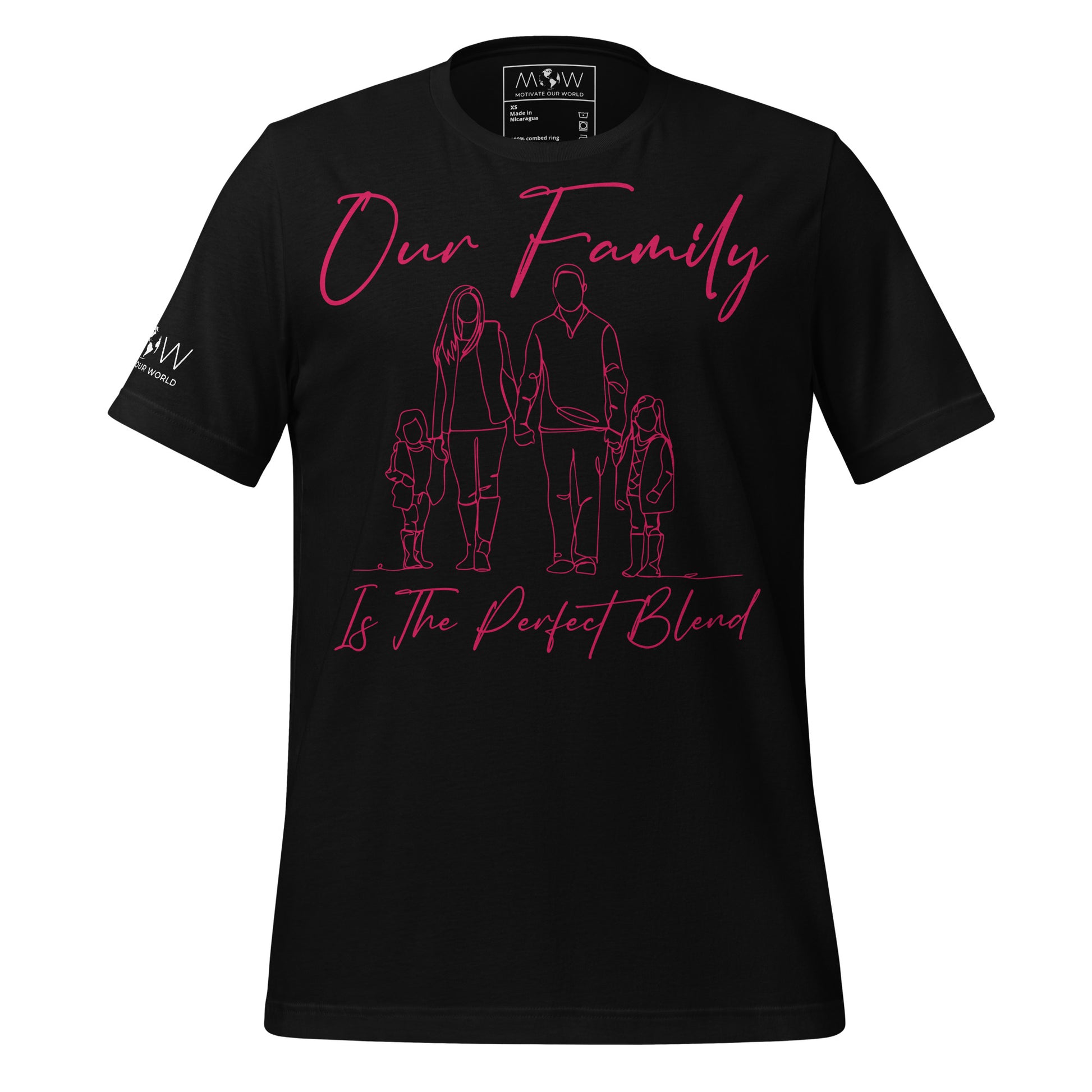 Family Is The Perfect Blend Black Motivational Men's T-Shirt