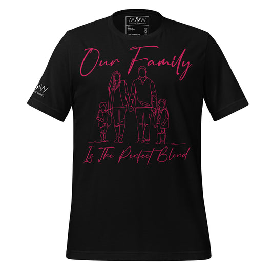 Family Is The Perfect Blend Black Motivational Men's T-Shirt