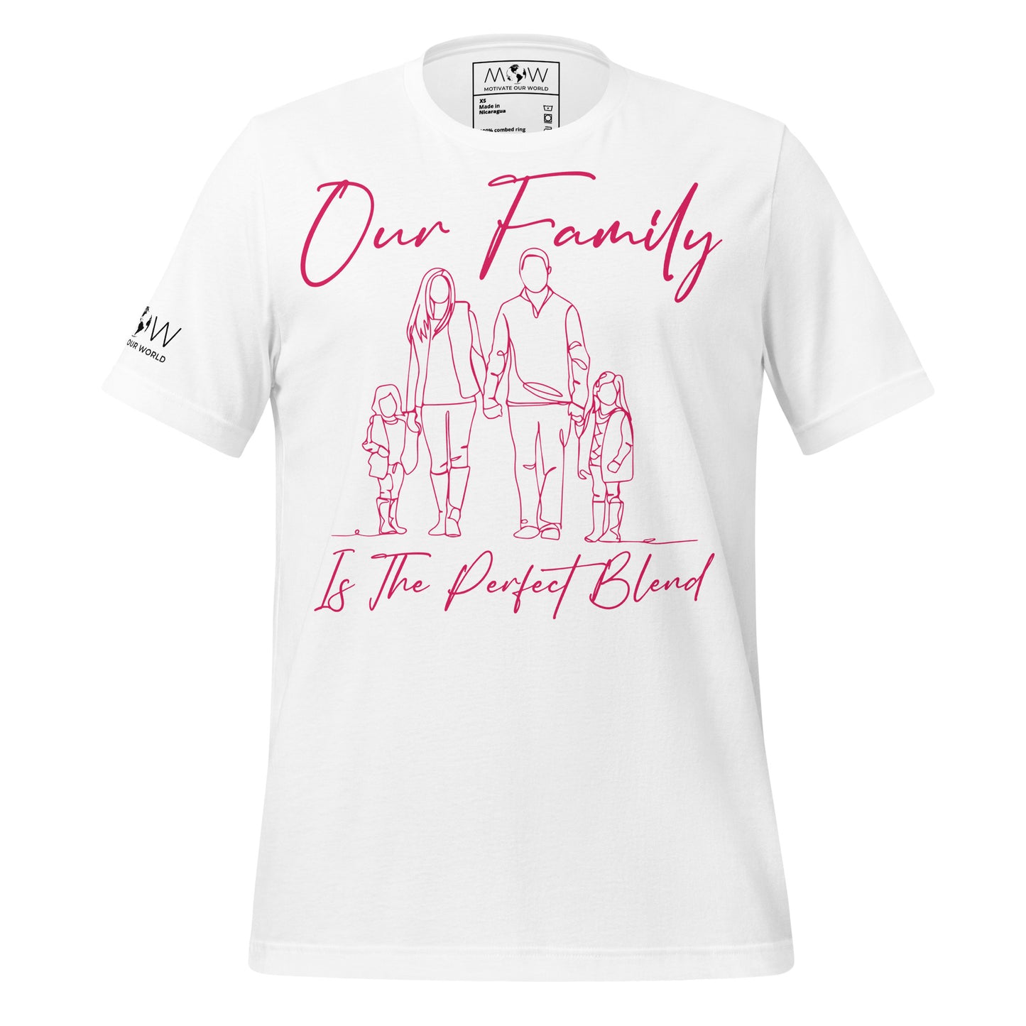 Family Is The Perfect Blend White Motivational Men's T-Shirt