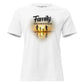 Family Is Where Life Begins – Sunset Heart Edition White Motivational Women’s T-Shirt