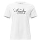 Family Is the Best Team White Motivational Women’s T-Shirt
