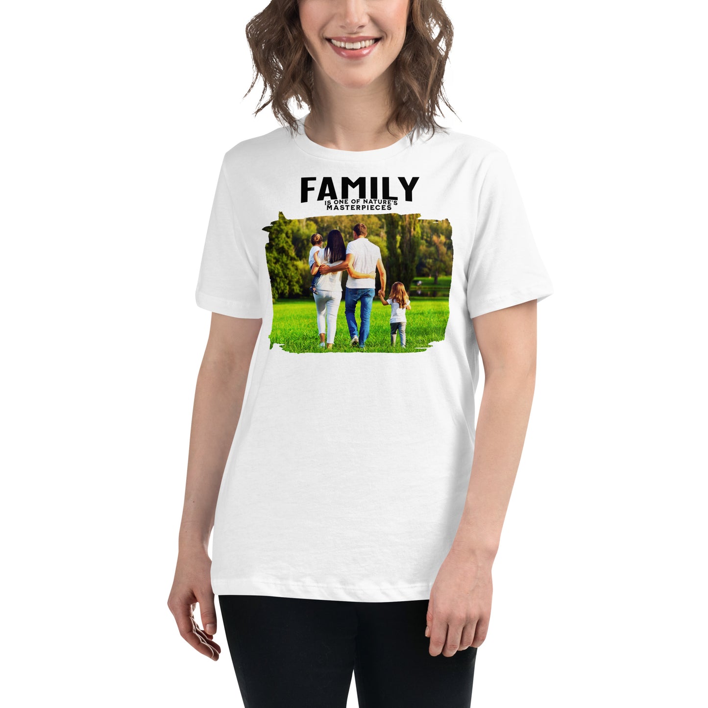 Family Nature’s Masterpiece - White Motivational Women’s T-Shirt Lifestyle