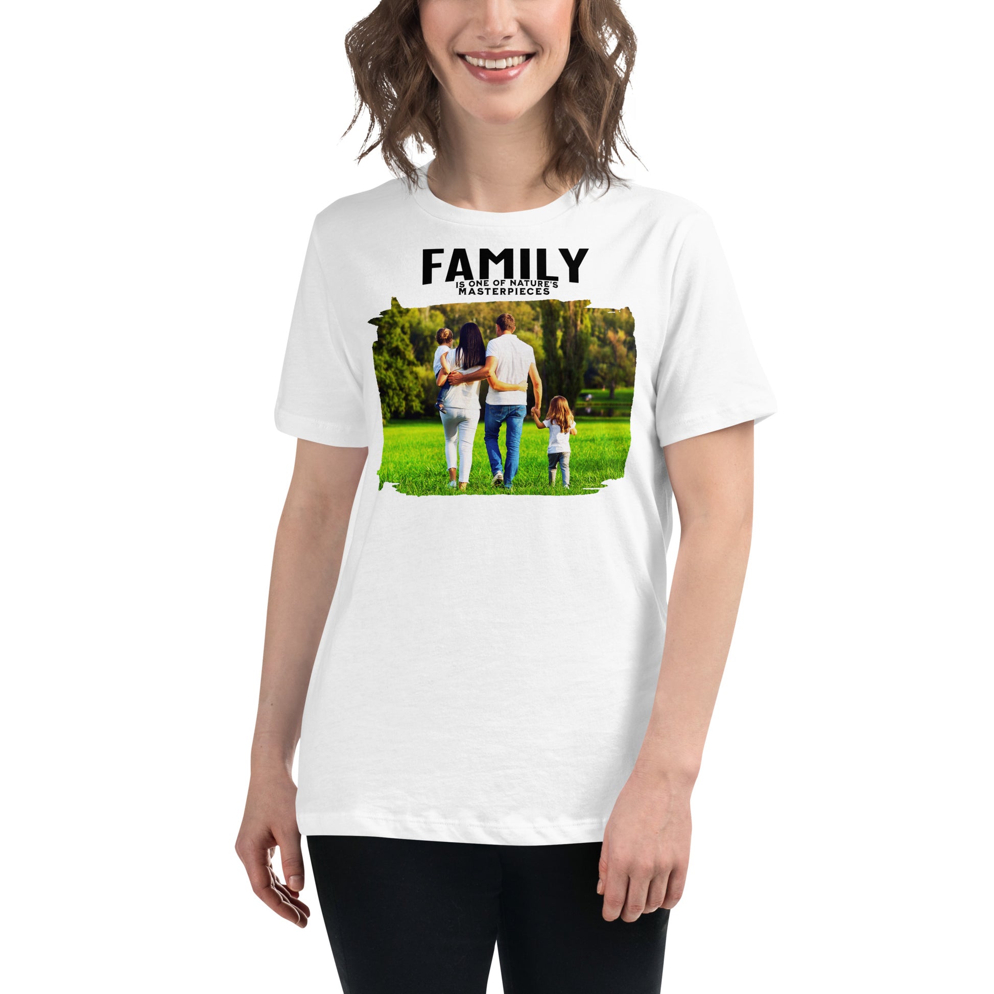 Family Nature’s Masterpiece - White Motivational Women’s T-Shirt Lifestyle