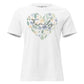 Family Over Everything - Floral Heart Edition White Motivational Women’s T-Shirt