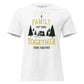 "Family That Camps Together" White Motivational Women’s T-Shirt