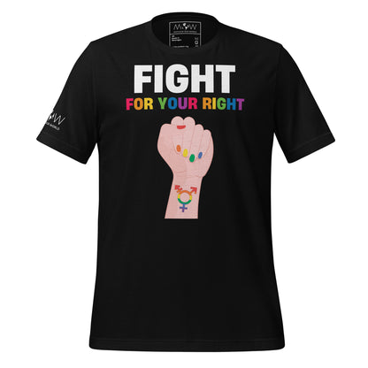 Fight For Your Right Black Motivational Men's T-Shirt