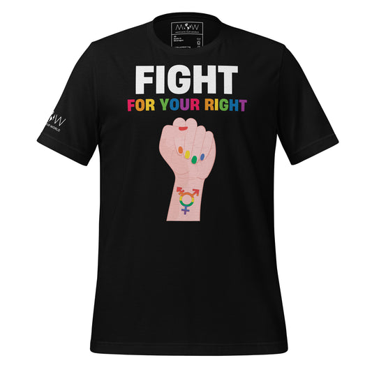 Fight For Your Right Black Motivational Men's T-Shirt