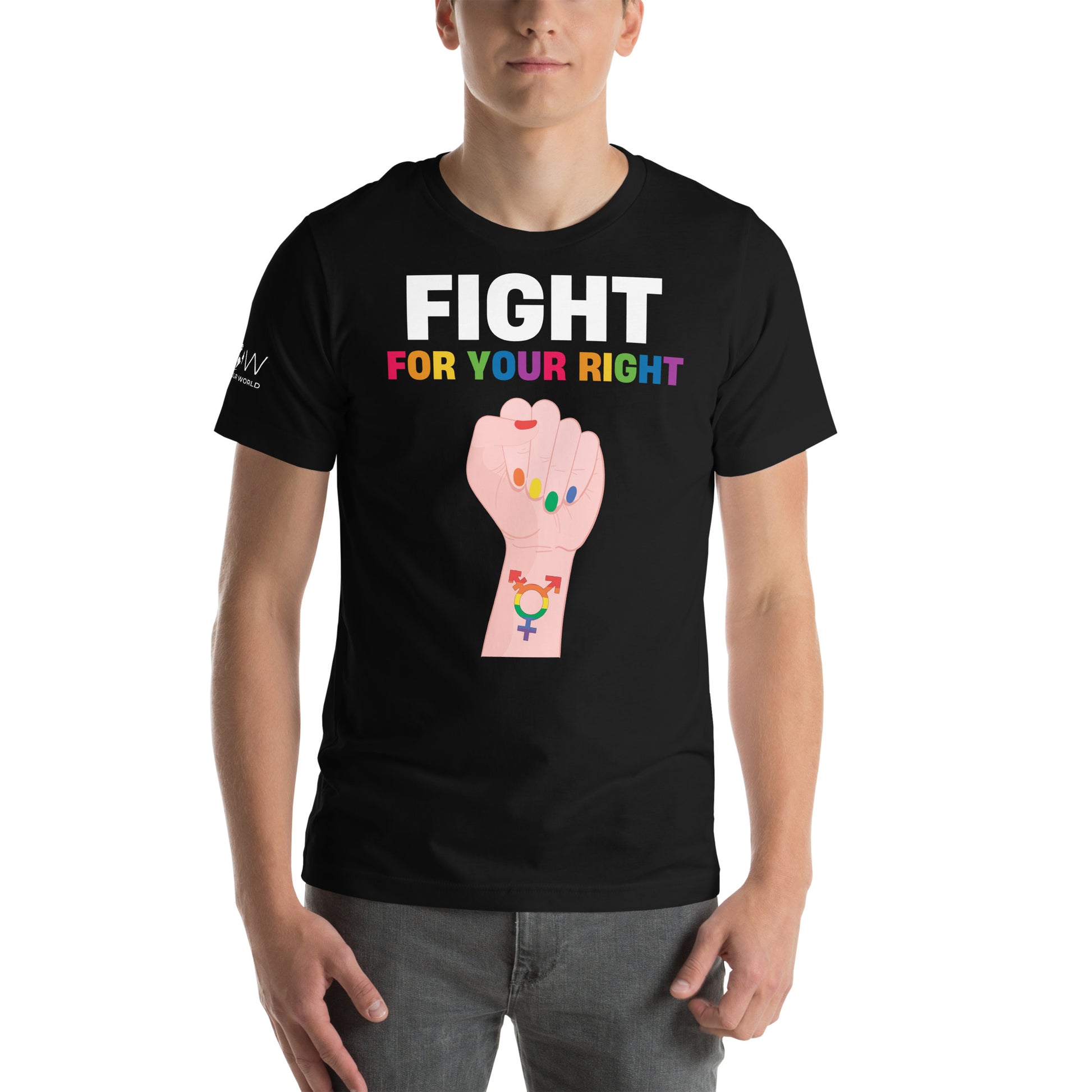 Fight For Your Right Black Motivational Men's T-Shirt