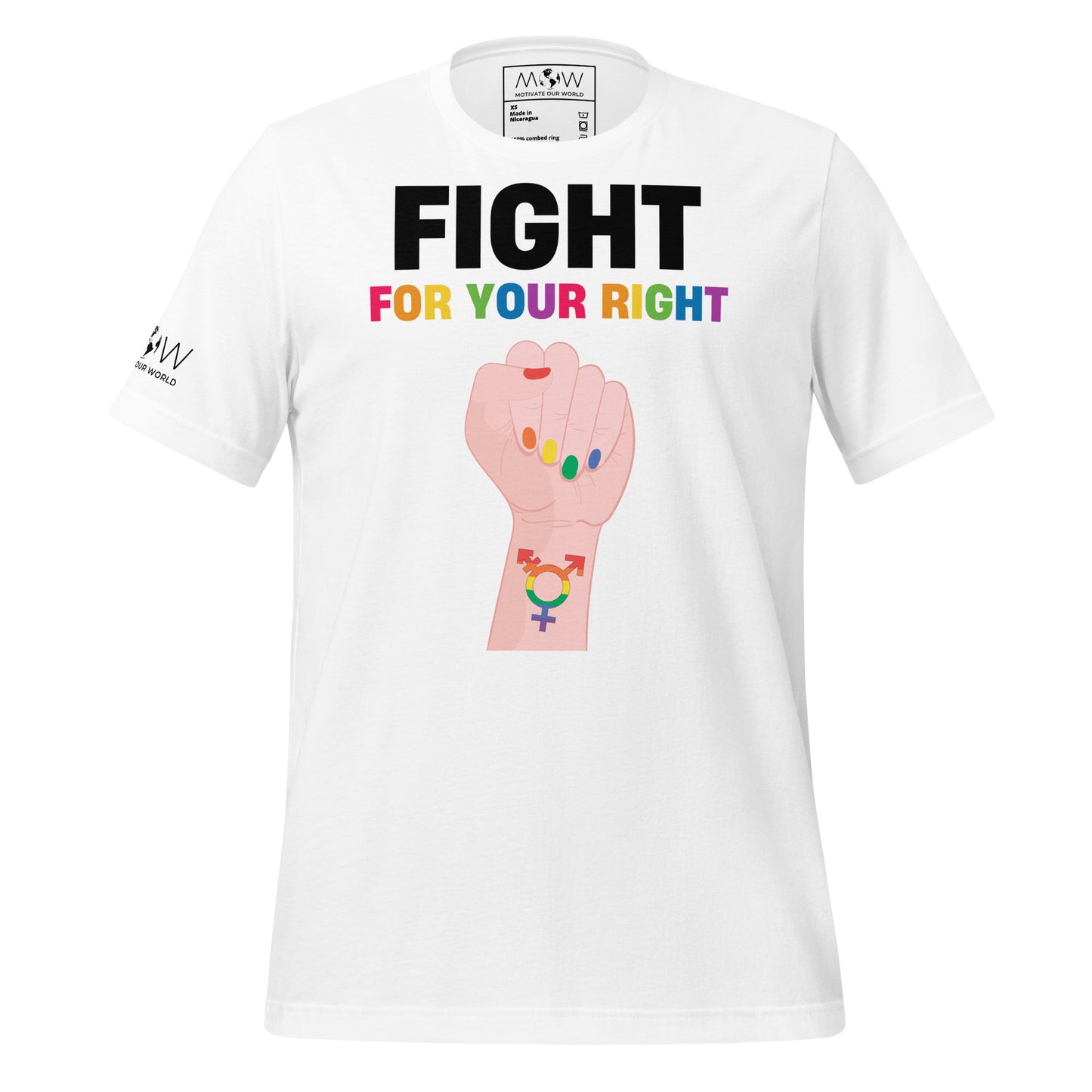Fight For Your Right White Motivational Men's T-Shirt