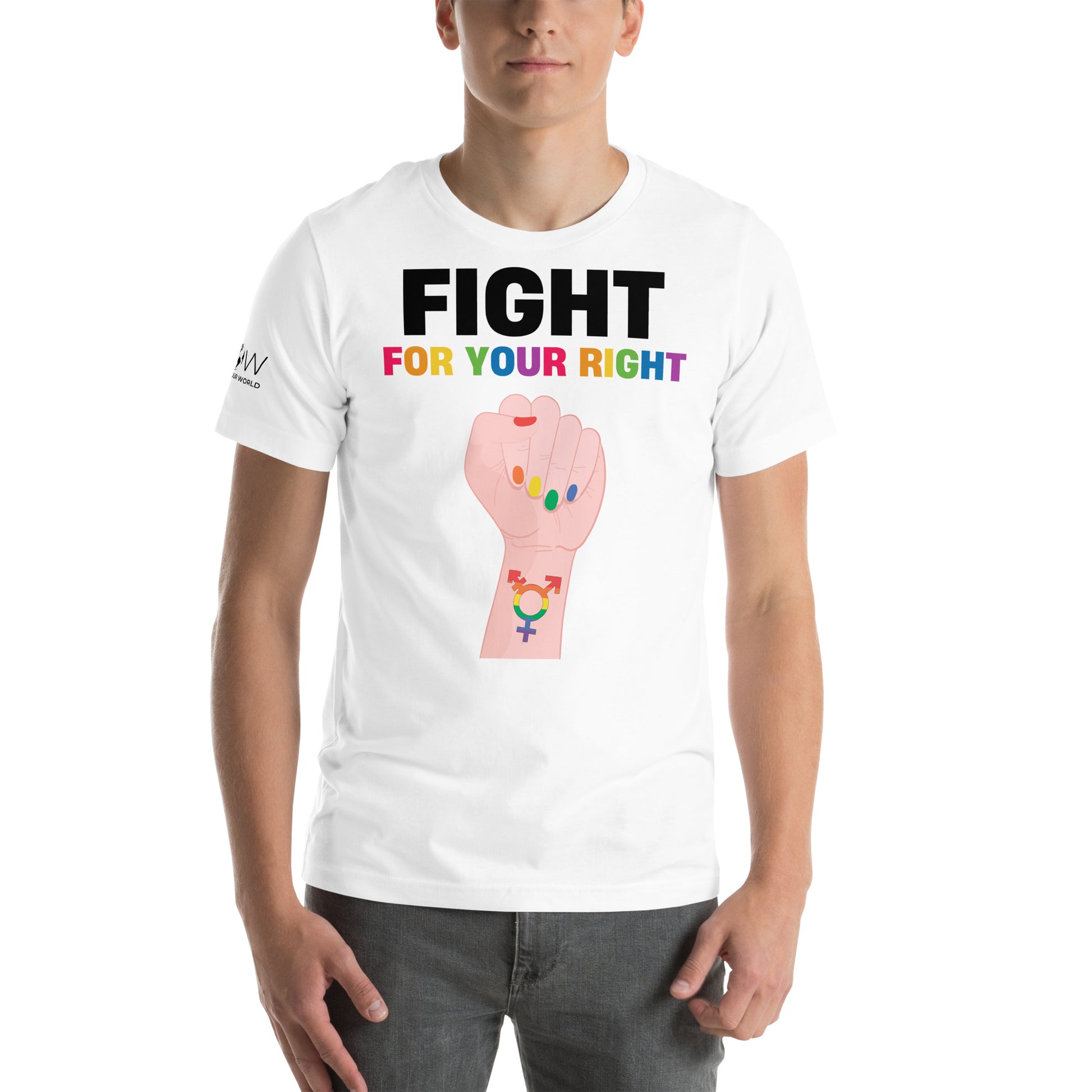 Fight For Your Right White Motivational Men's T-Shirt