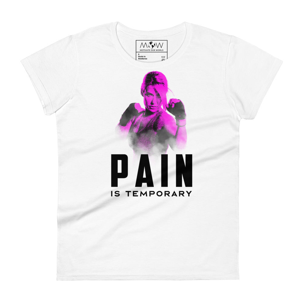 Fight Like a Champion Women’s Motivational White T-Shirt