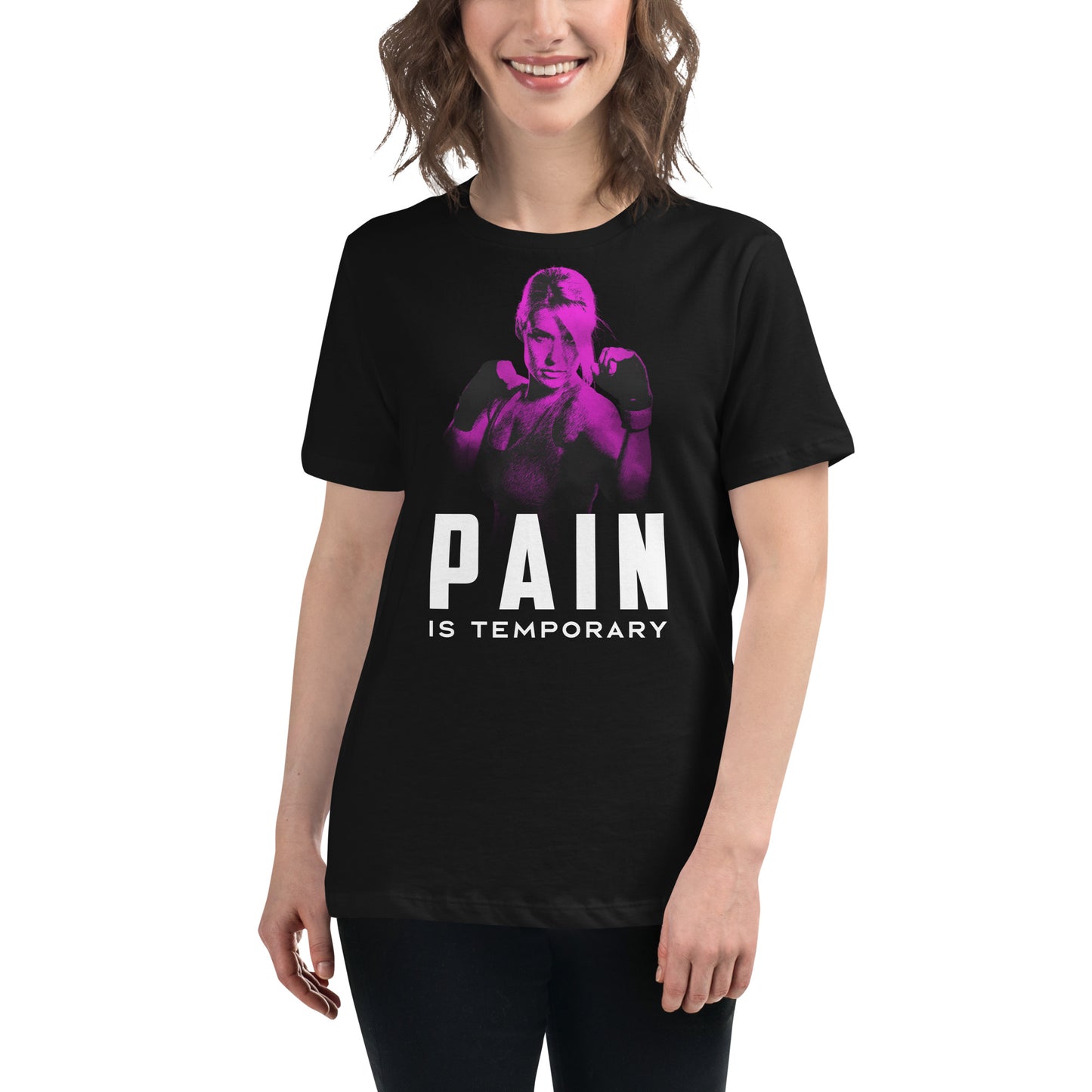 Fight Mode Black Motivational Women’s T-Shirt Lifestyle