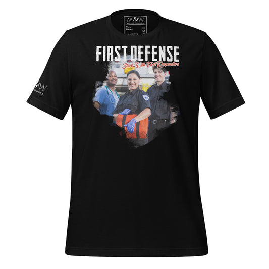 First Defense II Black Motivational Men's T-Shirt