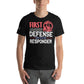 First Defense Starts Black Motivational Men's T-Shirt