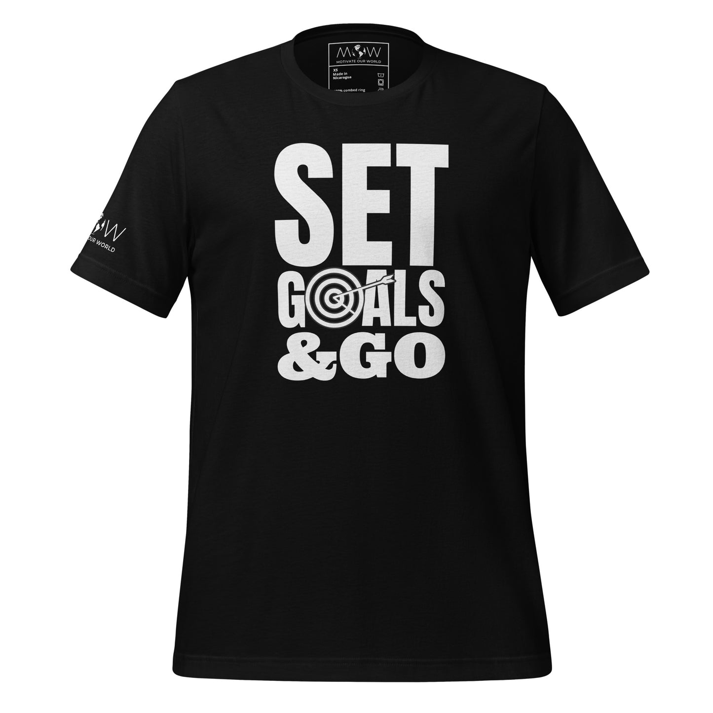 Focus on the Goal Men's Motivational Black T-Shirt