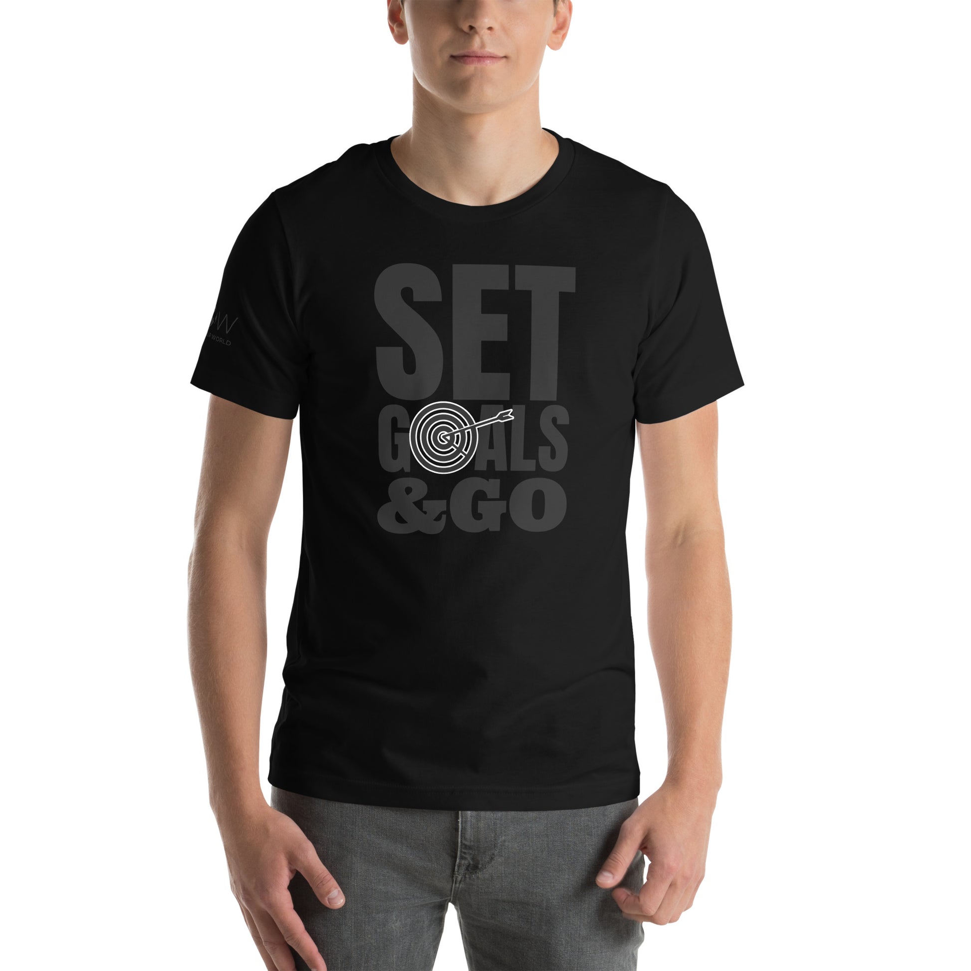 Focus on the Goal Men's Motivational Black T-Shirt