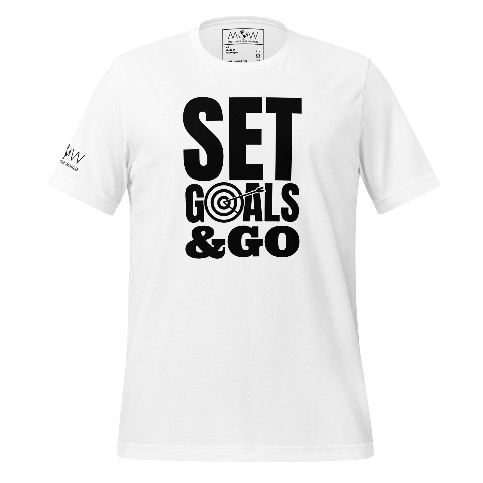 Focus on the Goal Men's Motivational White T-Shirt