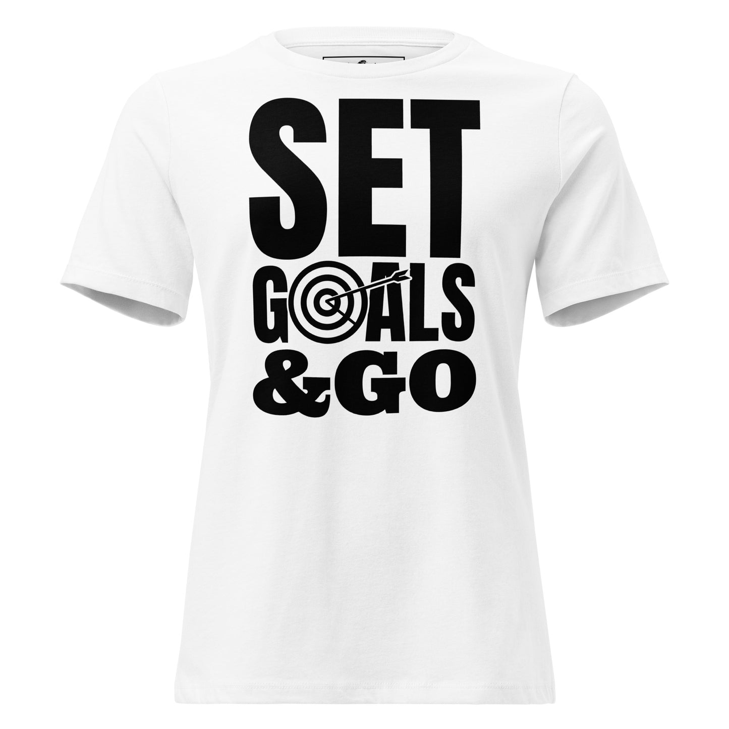Focus on the Goal White Motivational Women’s T-Shirt