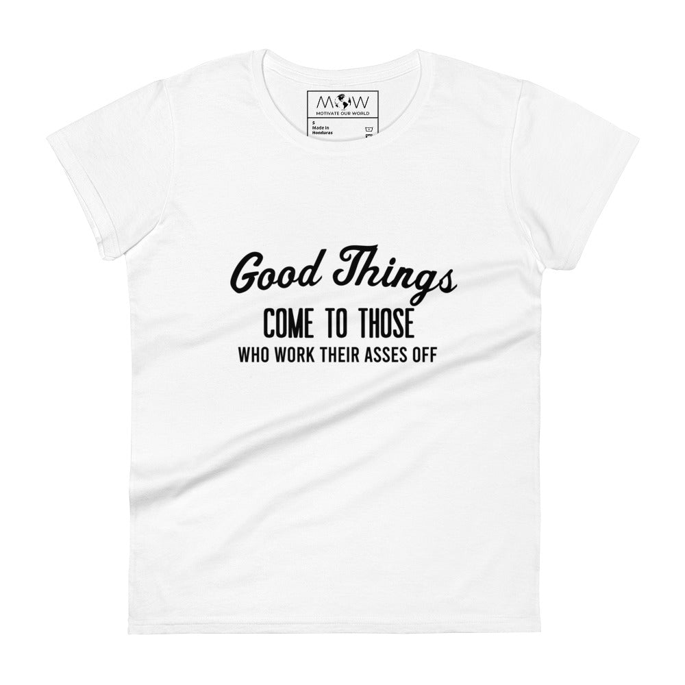 Focused and Fabulous Women’s Motivational White T-Shirt