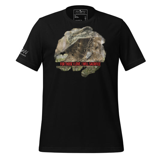 For Those I Love, I Will Men's Motivational Black T-Shirt