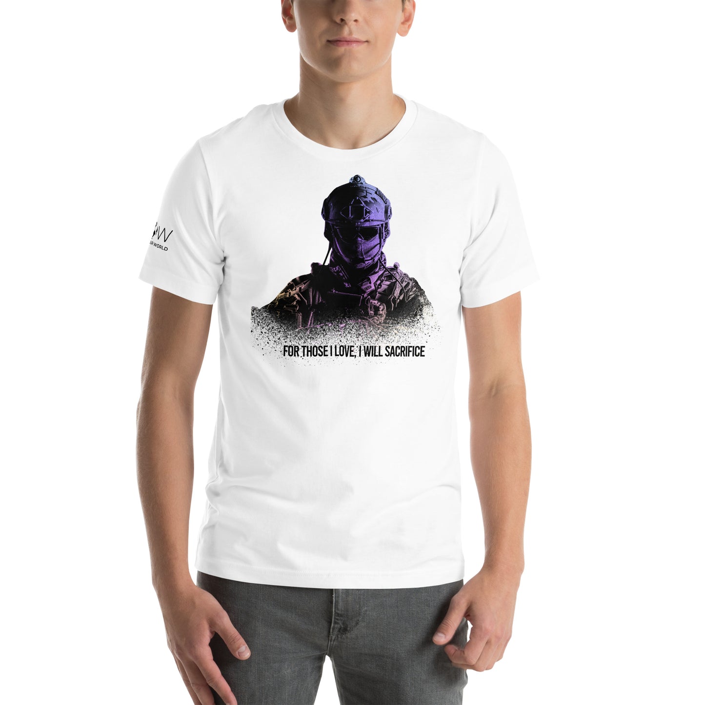 For Those I Love, I Will Sacrifice II Men's Motivational White T-Shirt