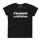 Fortune Favors the Brave Women's  Motivational Black T-Shirt