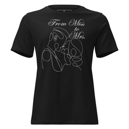 From Miss to Mrs. Black Motivational Women’s T-Shirt