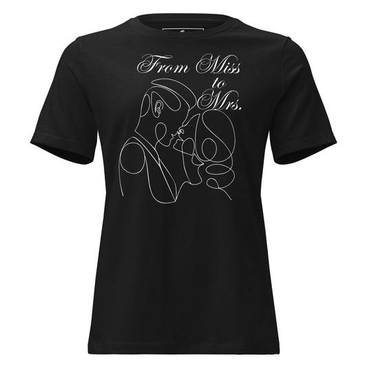 From Miss to Mrs. Black Motivational Women’s T-Shirt