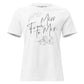 From Miss to Mrs. – Floral Script Edition White Motivational Women’s T-Shirt