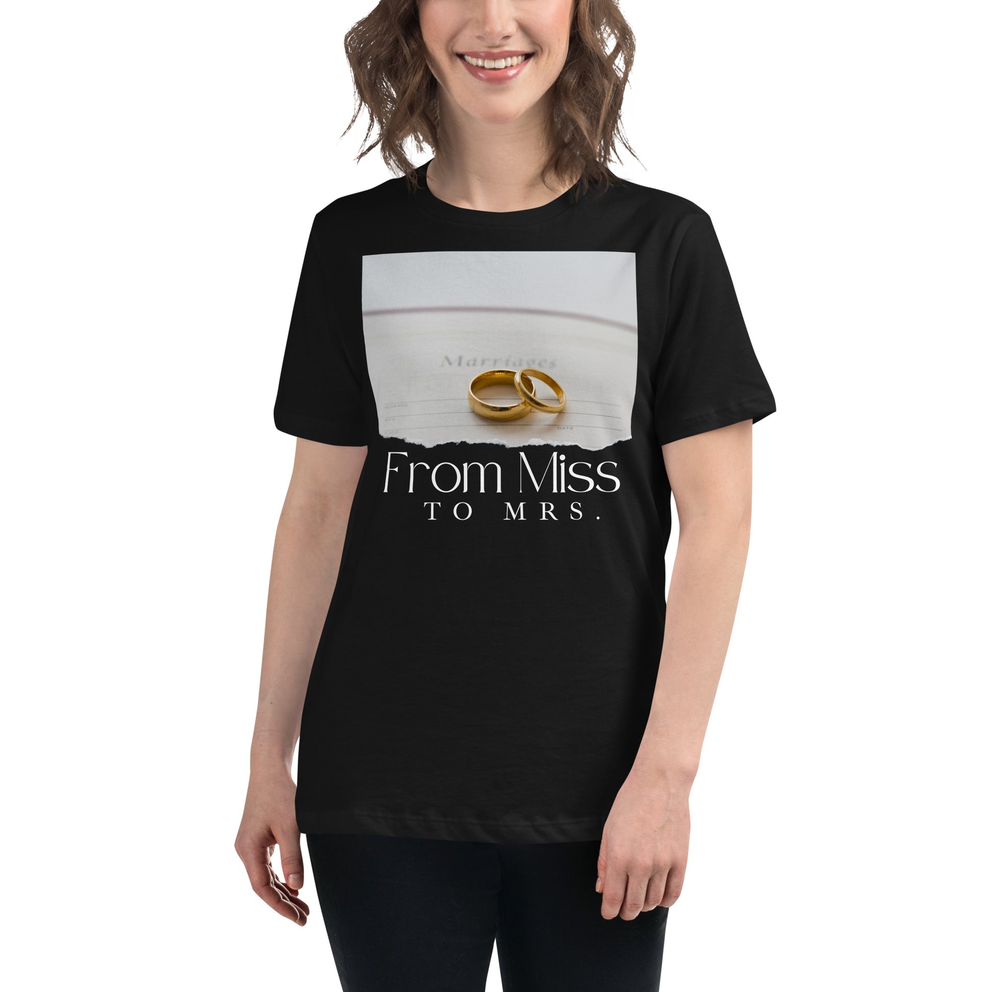 From Miss to Mrs. – Heart Moment Edition Black Motivational Women’s T-Shirt Lifestyle