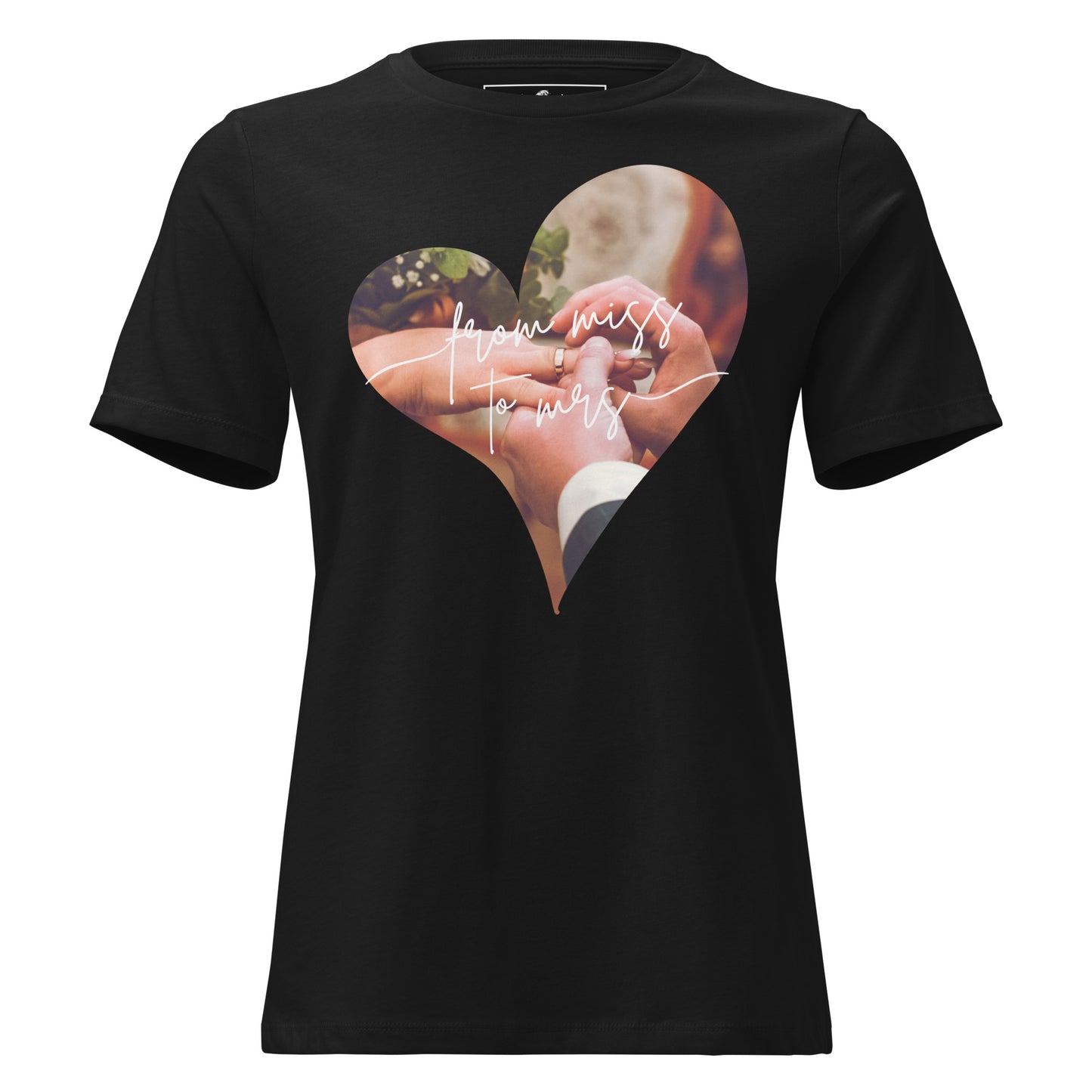 From Miss to Mrs. – Vow & Ring Edition Black Motivational Women’s T-Shirt