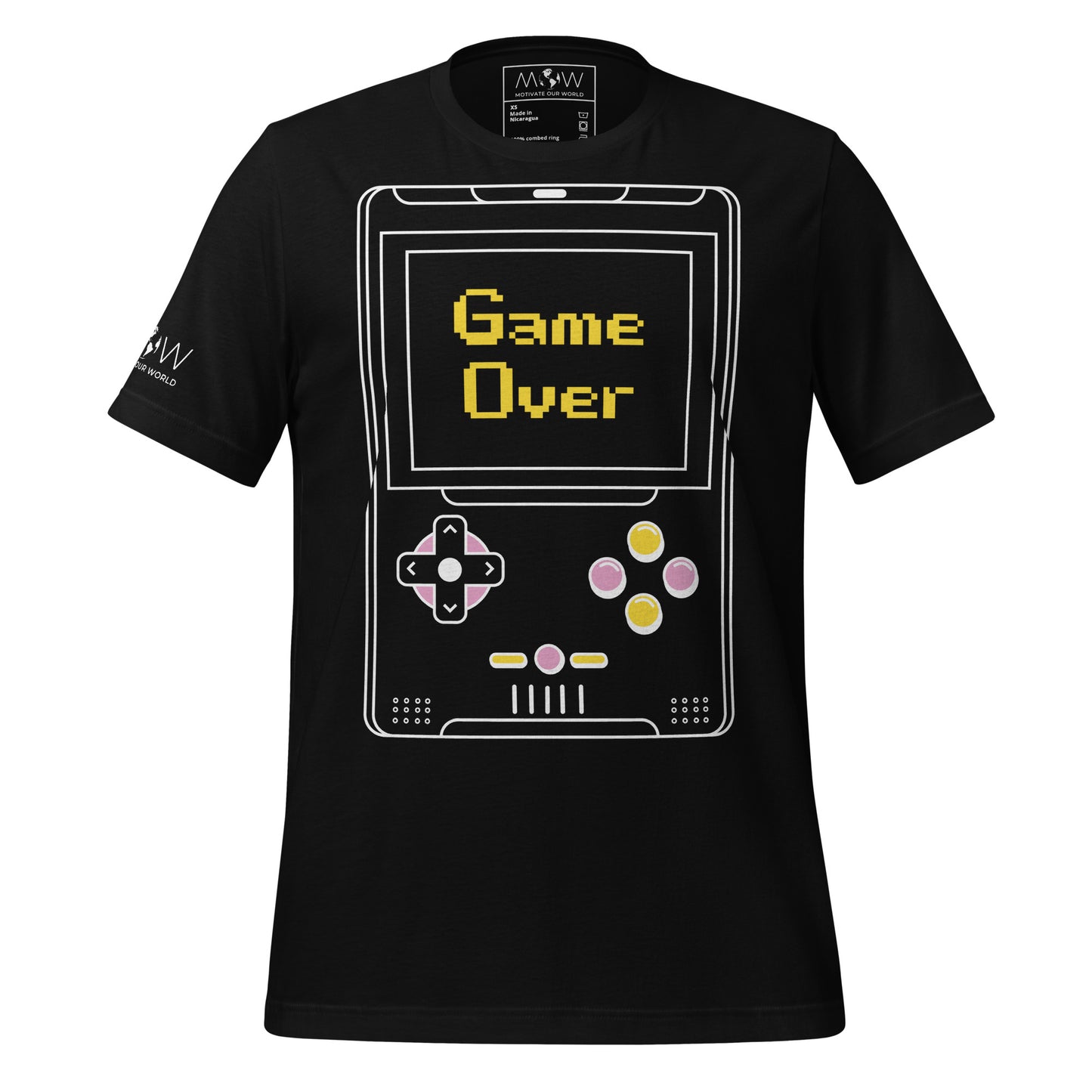 Game Over Handheld Console – Retro Gamer Black Motivational Men's T-Shirt
