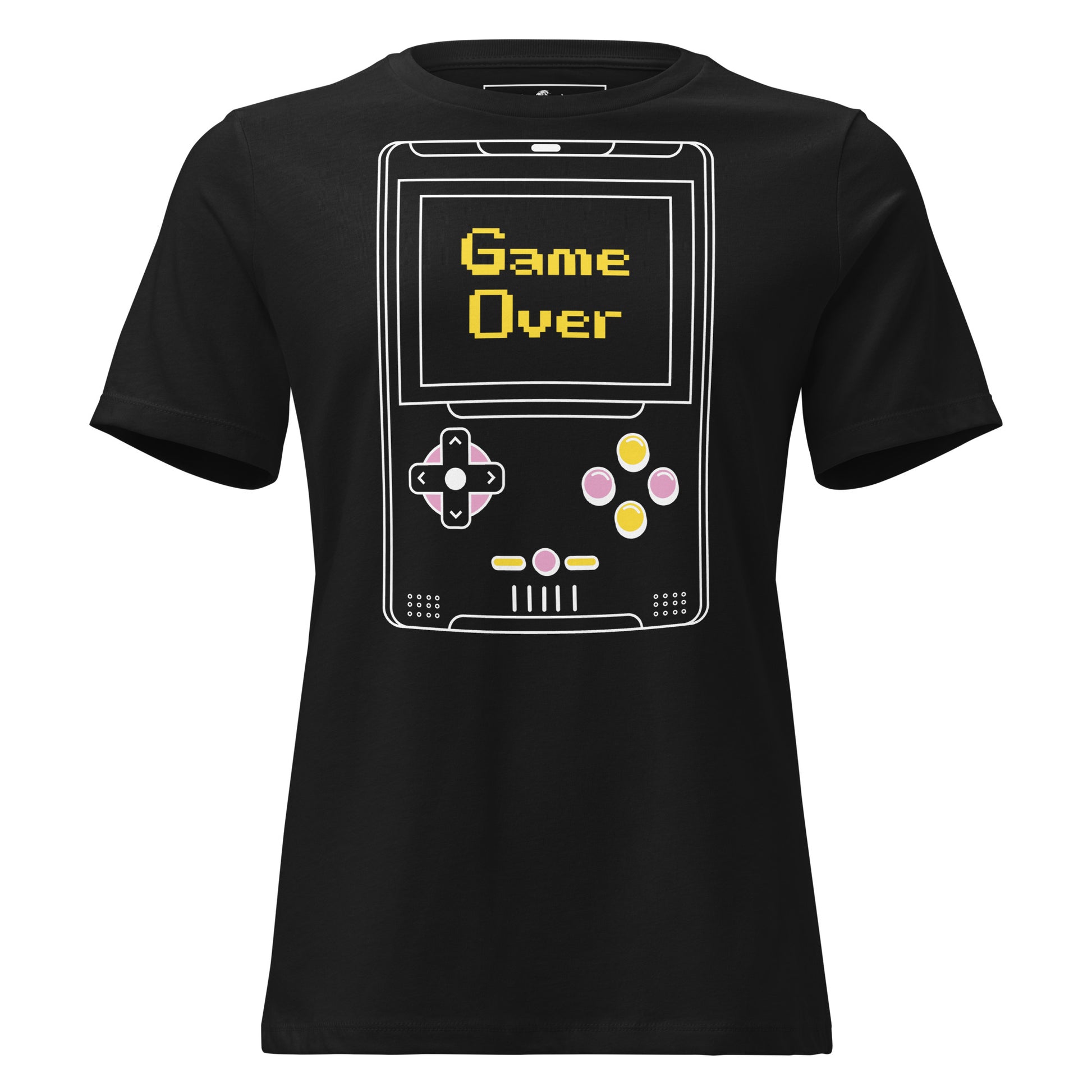 Game Over Handheld Console – Retro Gamer Black Motivational Women’s T-Shirt