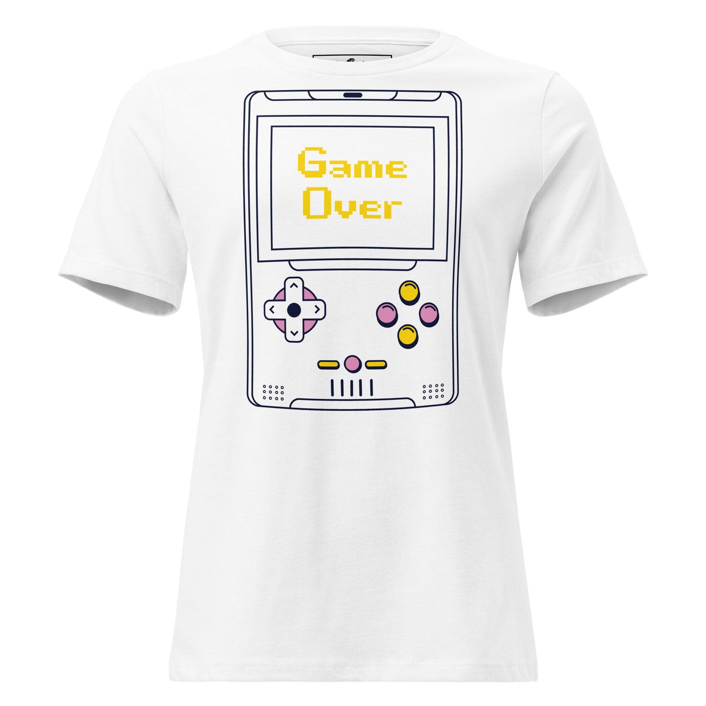 Game Over Handheld Console – Retro Gamer White Motivational Women’s T-Shirt