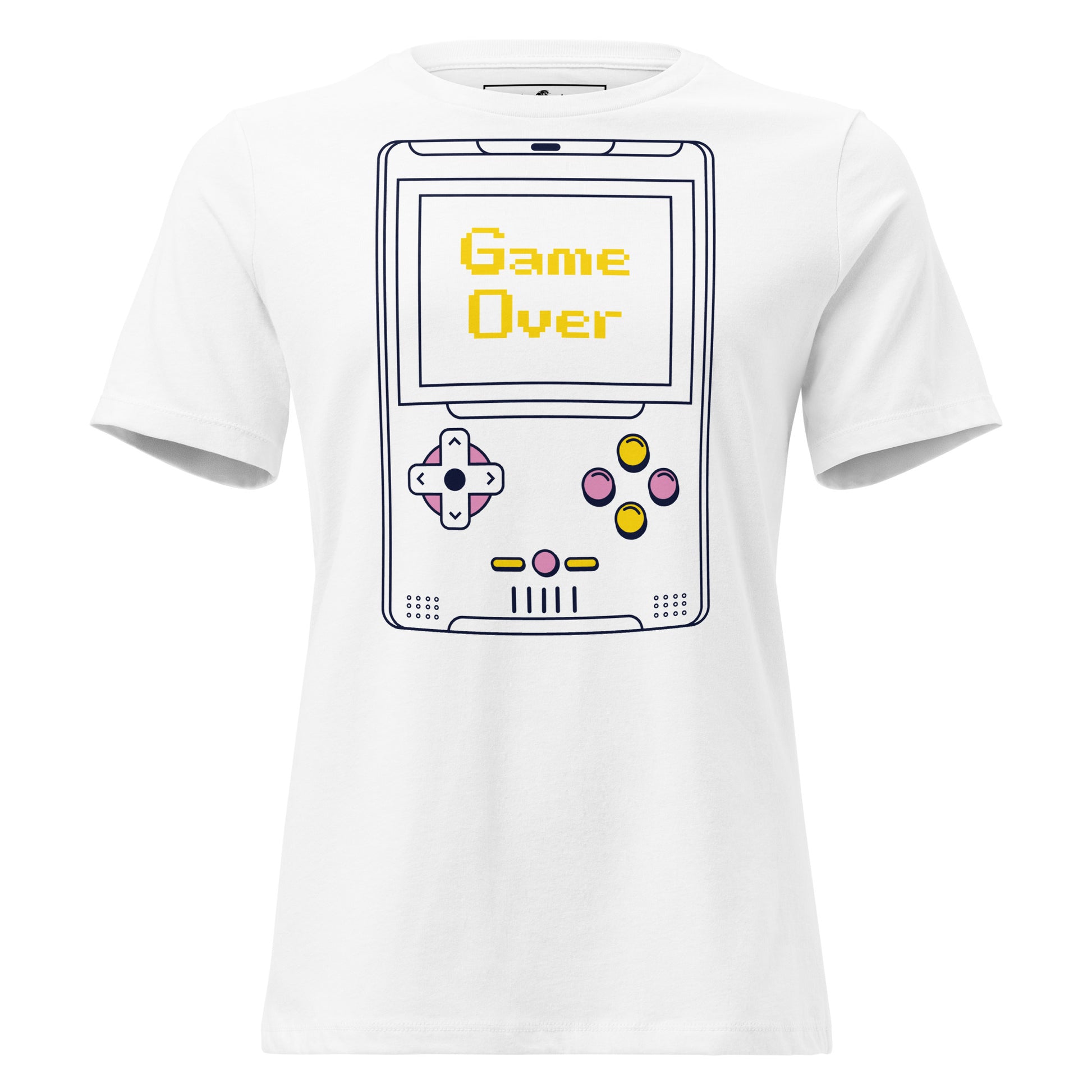 Game Over Handheld Console – Retro Gamer White Motivational Women’s T-Shirt